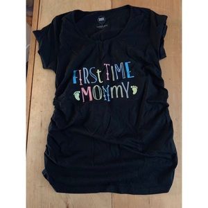 Maternity shirt, with scrunched up sides